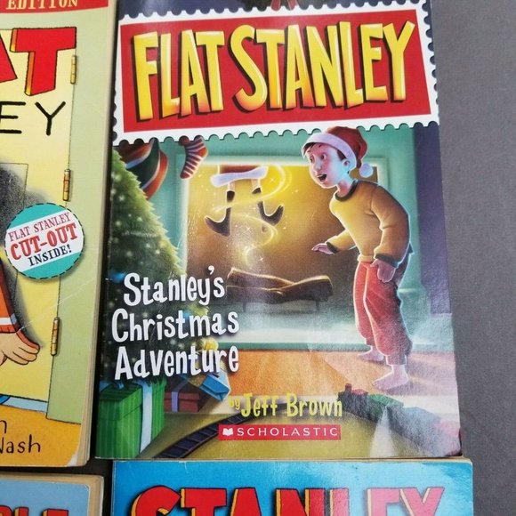 Flat Stanley Books by Jeff Brown + T-Shirt - Picture 5 of 12